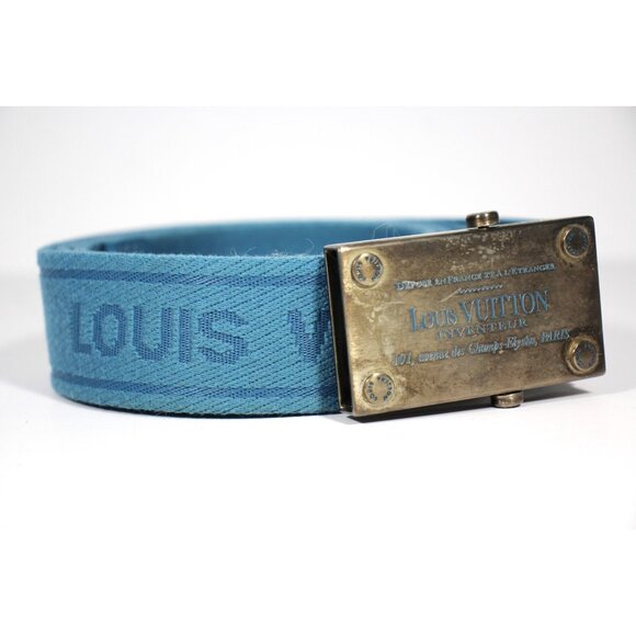 Louis Vuitton Bengale Inventeur Canvas Belt Unisex 100 / 40 O927 - Picture 1 of 7